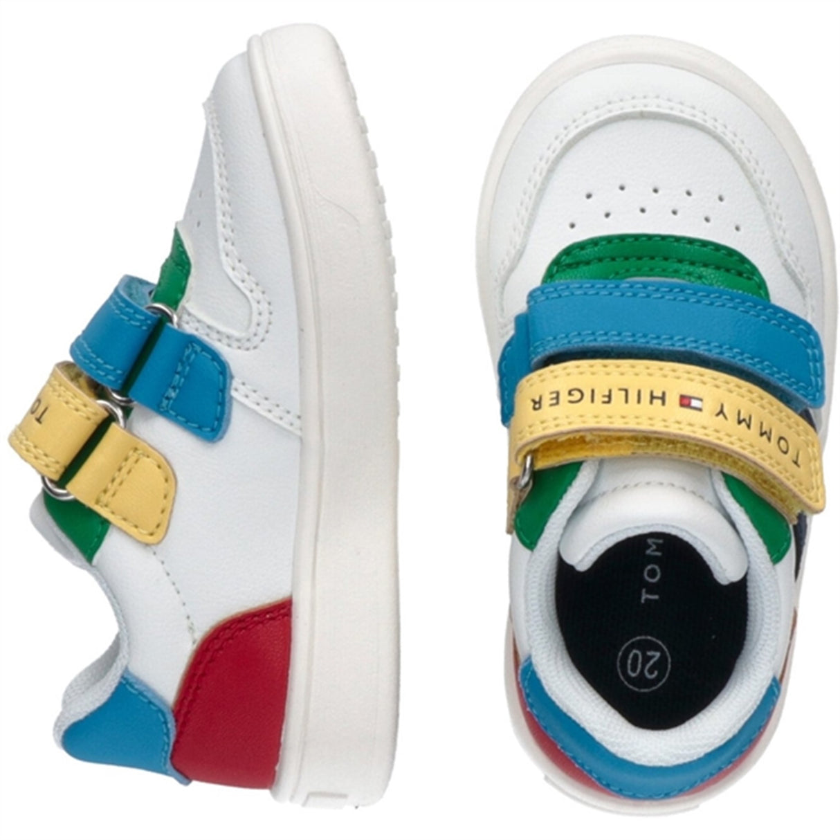 Tommy Hilfiger Flag Low Cut Borrelås Sneaker Multicolor