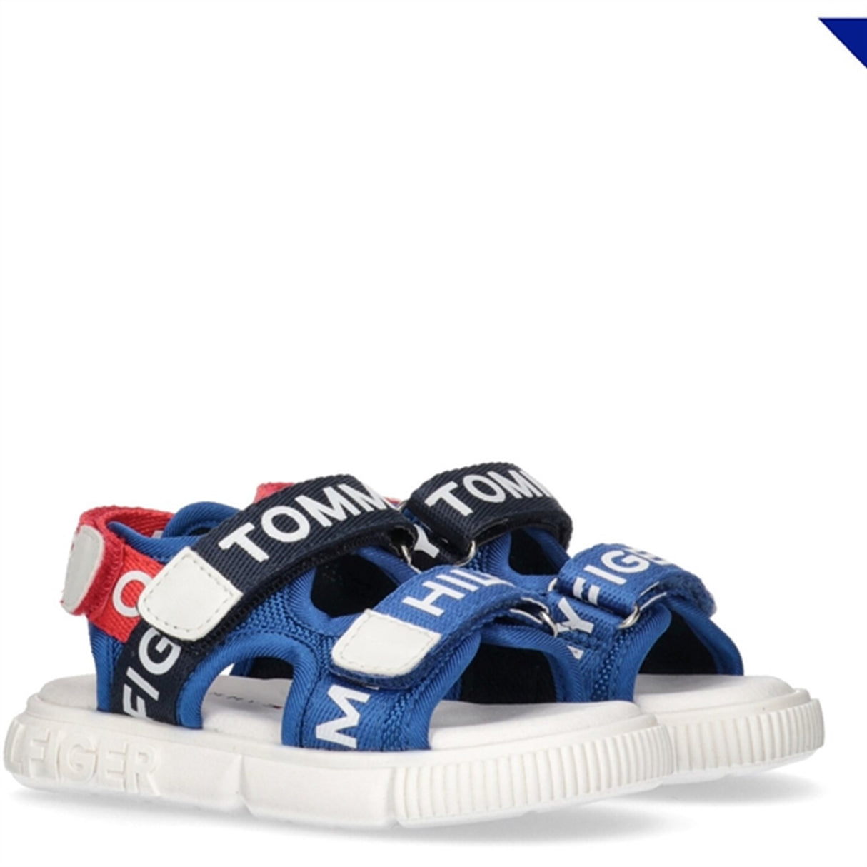 Tommy Hilfiger Logo Borrelås Sandal Royal/Blue/Red 2