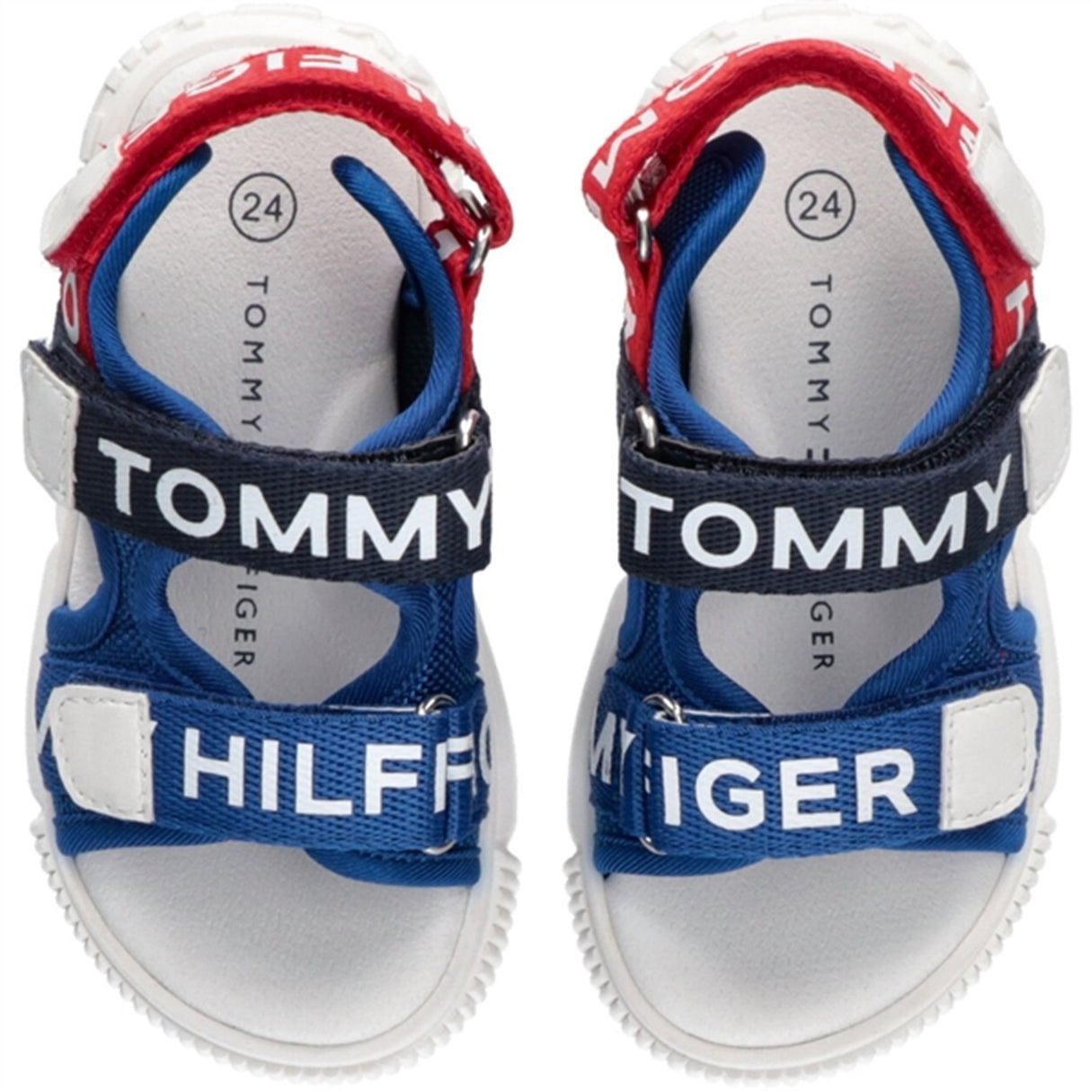 Tommy Hilfiger Logo Borrelås Sandal Royal/Blue/Red 4