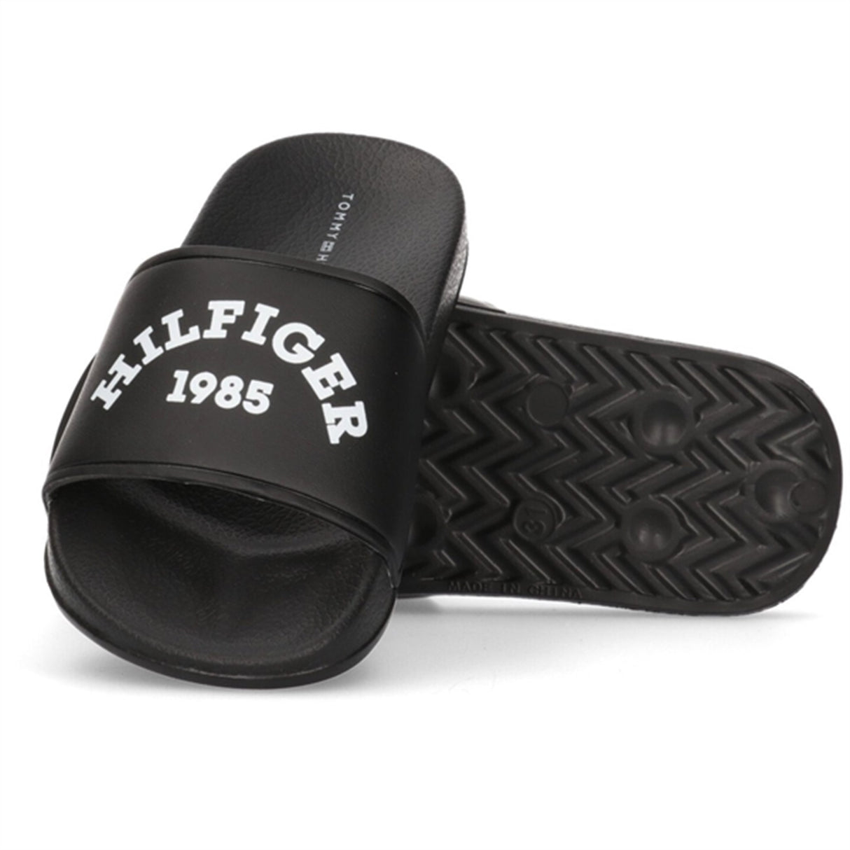 Tommy Hilfiger Logo Pool Slide Black