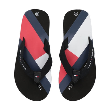 Tommy Hilfiger Logo Print Flip Flop Blue