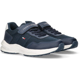 Tommy Hilfiger Low Cut Lace-up Borrelås Sneaker Blue