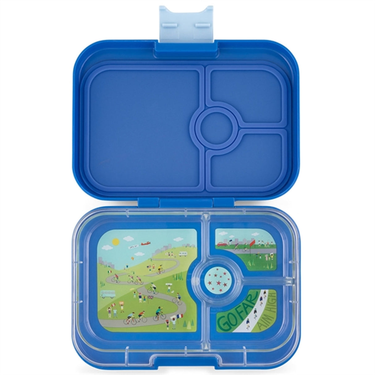 Yumbox Panino 4 Rum Lunchbox True Blue Bike Race