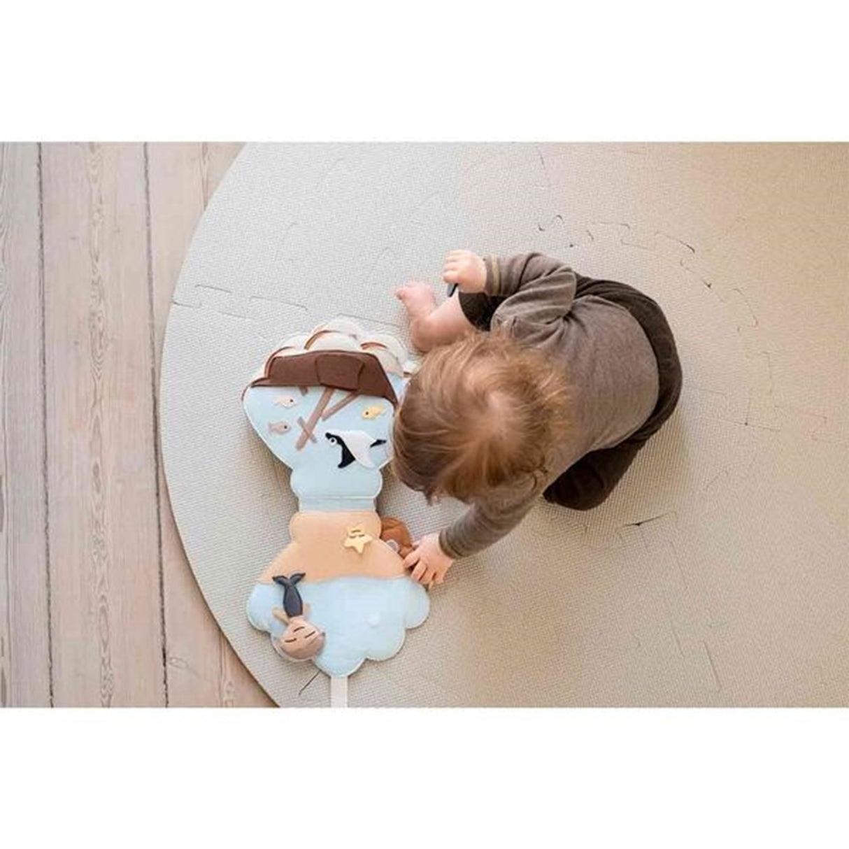 That's Mine Foam Play Mat Round Light Brown