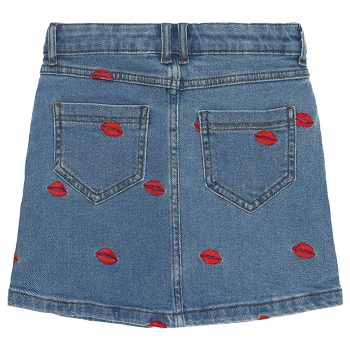 The New Medium blue Lips Denim Skjørt 5