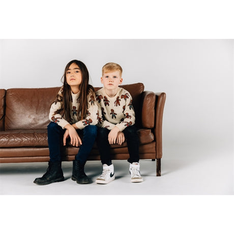 The New White Swan Ginger Aop Holiday Jacquard Striktrøje