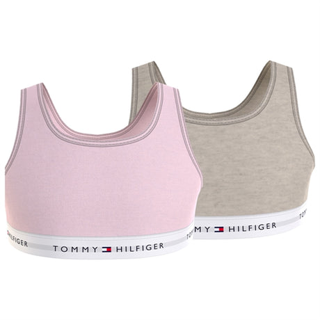 Tommy Hilfiger Bralette 2-Pakning Pale Pink / Oatmeal Heather