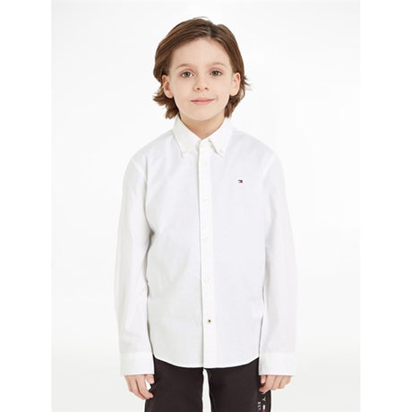 Tommy Hilfiger Boy Stretch Oxford Skjorte White