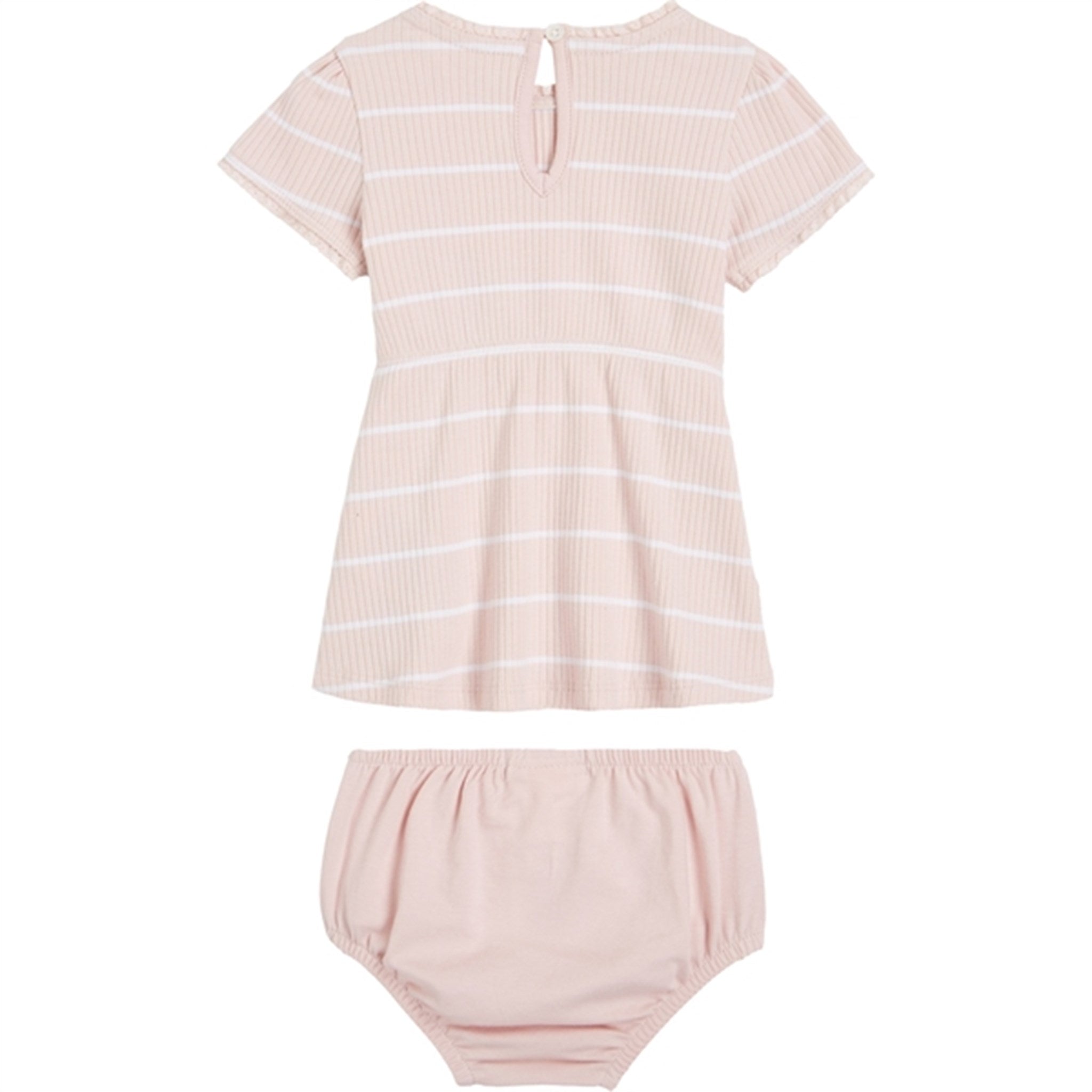 Tommy Hilfiger Baby Striped Rib Kjole Whimsy Pink / White Stripe 3