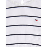 Tommy Hilfiger Baby Striped Rib Kjole White / Desert Sky Stripe