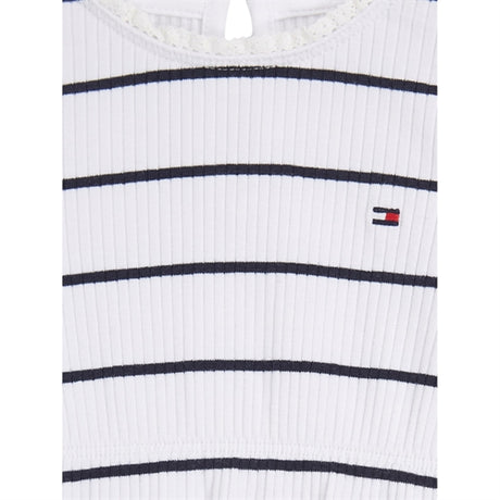 Tommy Hilfiger Baby Striped Rib Kjole White / Desert Sky Stripe