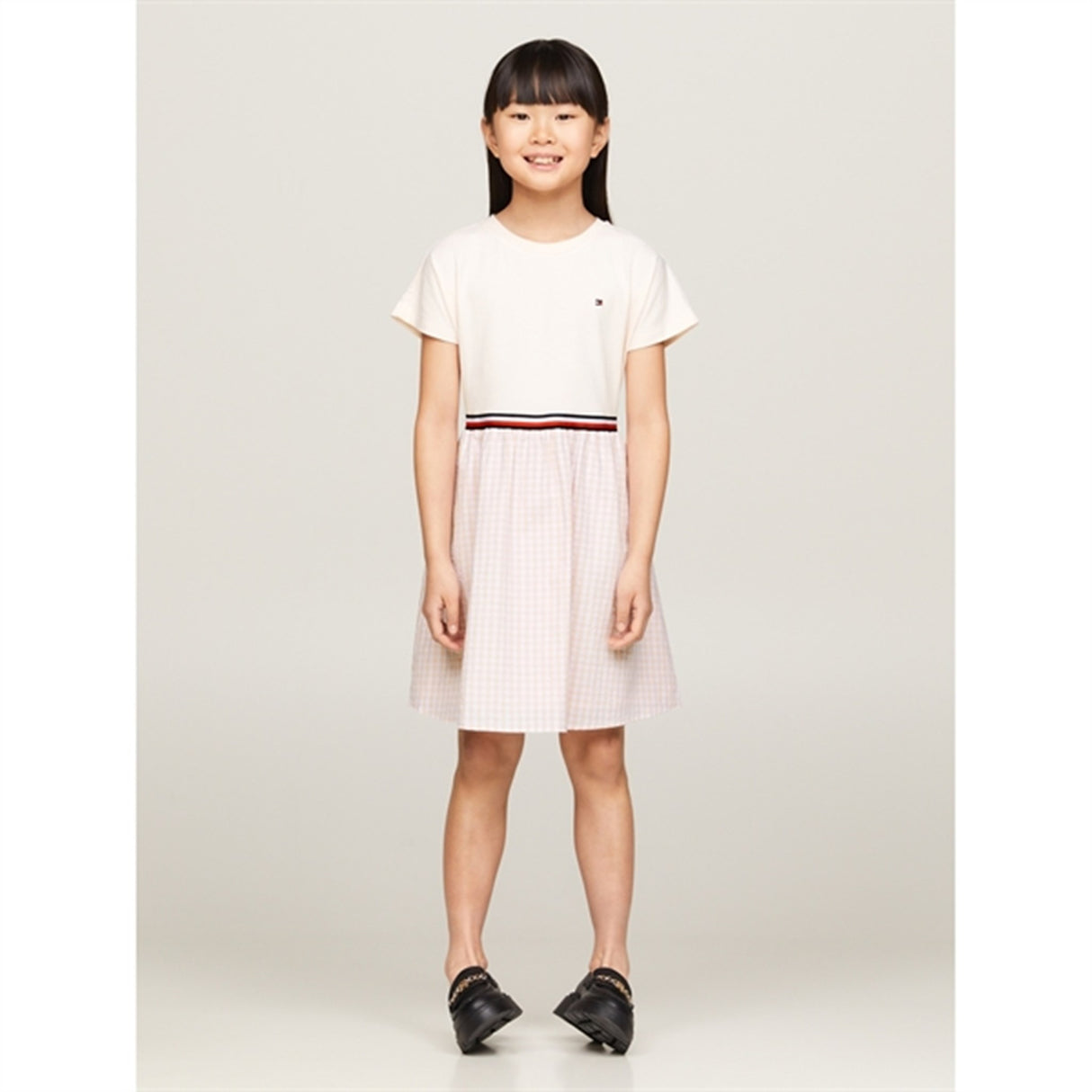 Tommy Hilfiger Gingham Combi Kjole Whimsy Pink Check