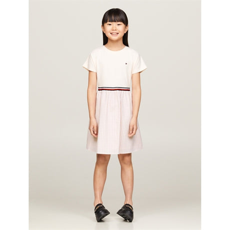 Tommy Hilfiger Gingham Combi Kjole Whimsy Pink Check