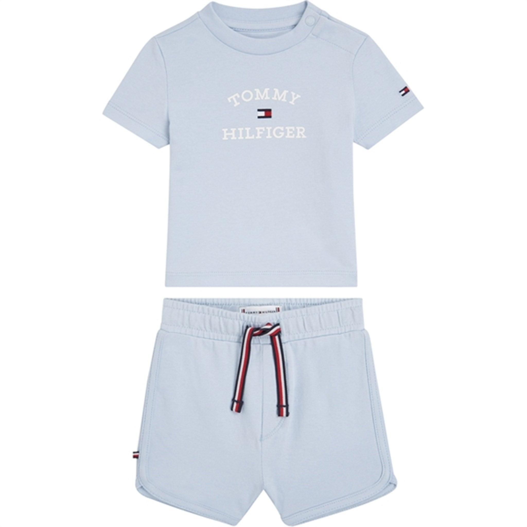 Tommy Hilfiger Baby Th Logo Shorts Sett Breezy Blue