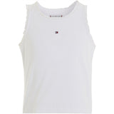 Tommy Hilfiger Essential Rib Lace Tank Topp White