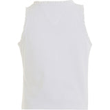 Tommy Hilfiger Essential Rib Lace Tank Topp White
