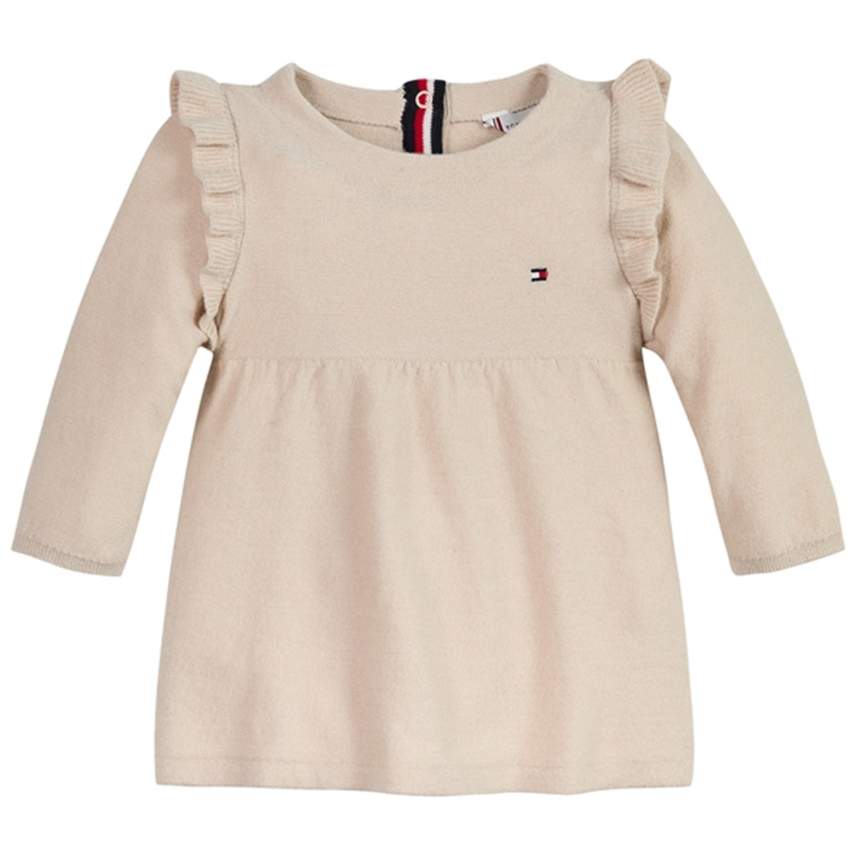 Tommy Hilfiger Baby Strikk Kjole Ancient White