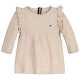 Tommy Hilfiger Baby Strikk Kjole Ancient White