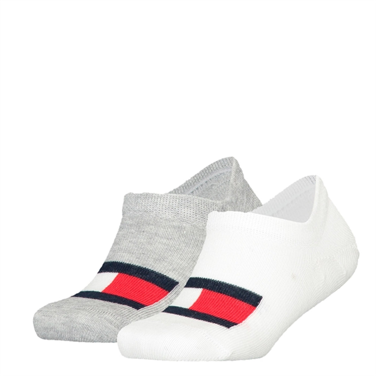 Tommy Hilfiger 2-Pakning Footies Flag white/grey