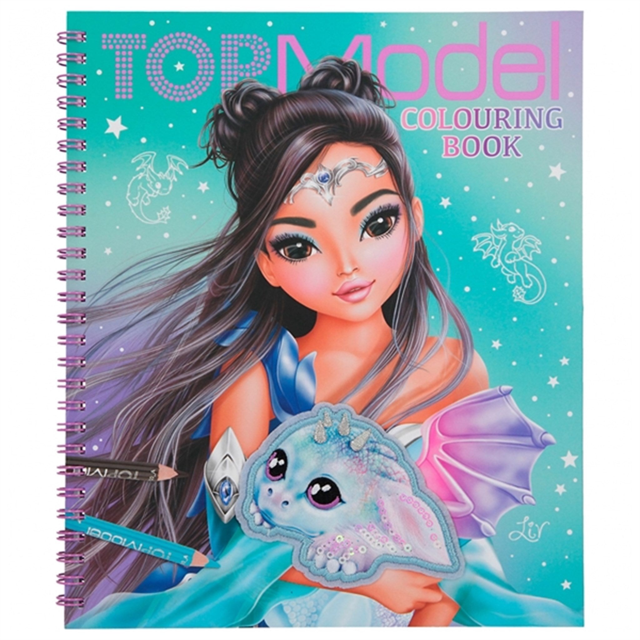 TOPModel Colouring Book with Sequins Dragon Love