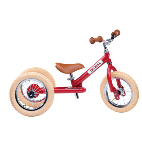 Trybike in Steel 3 Wheels Vintage Red