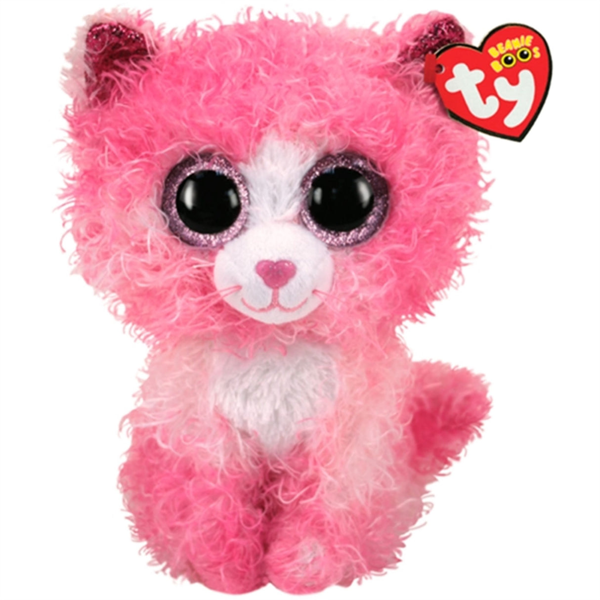 TY Beanie Boos Reagan - Cat m. Pink Krøller Med