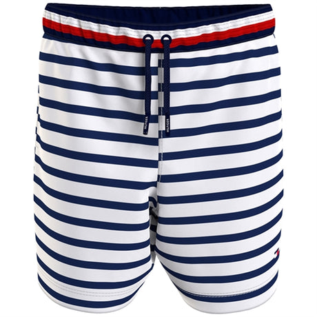 Tommy Hilfiger Medium Drawstring Print Badbyxor Breton Stripe Navy