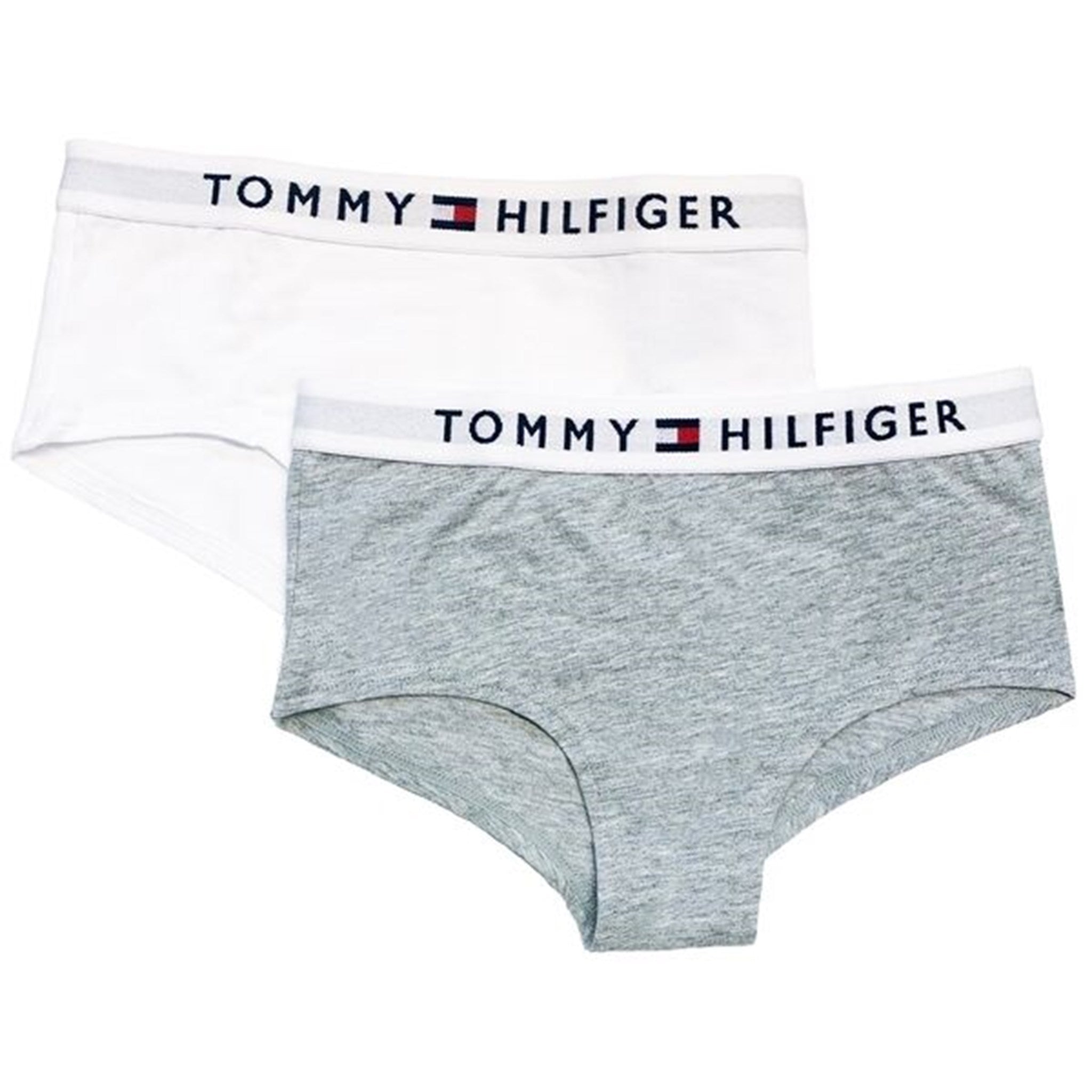 Tommy Hilfiger Shorty 2-pak Medium Grey Heather/White