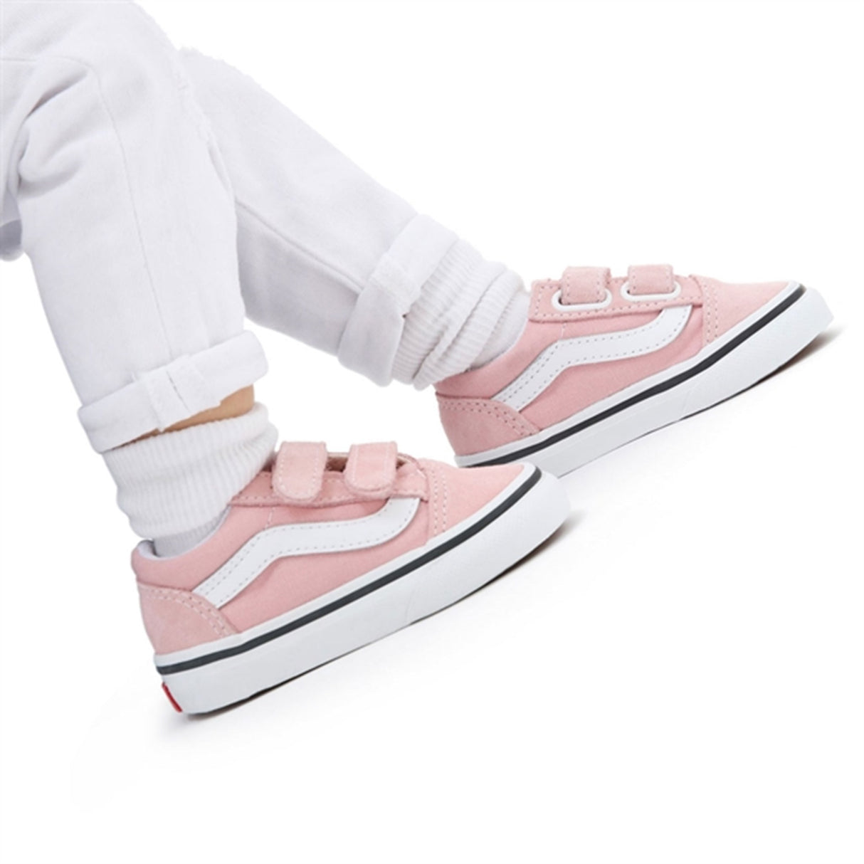 VANS Old Skool V Powder Pink/True White Sko 2