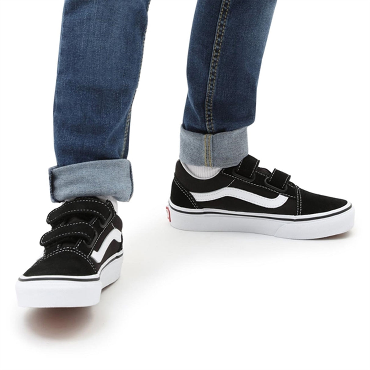 VANS Old Skool V Black/True White Sko