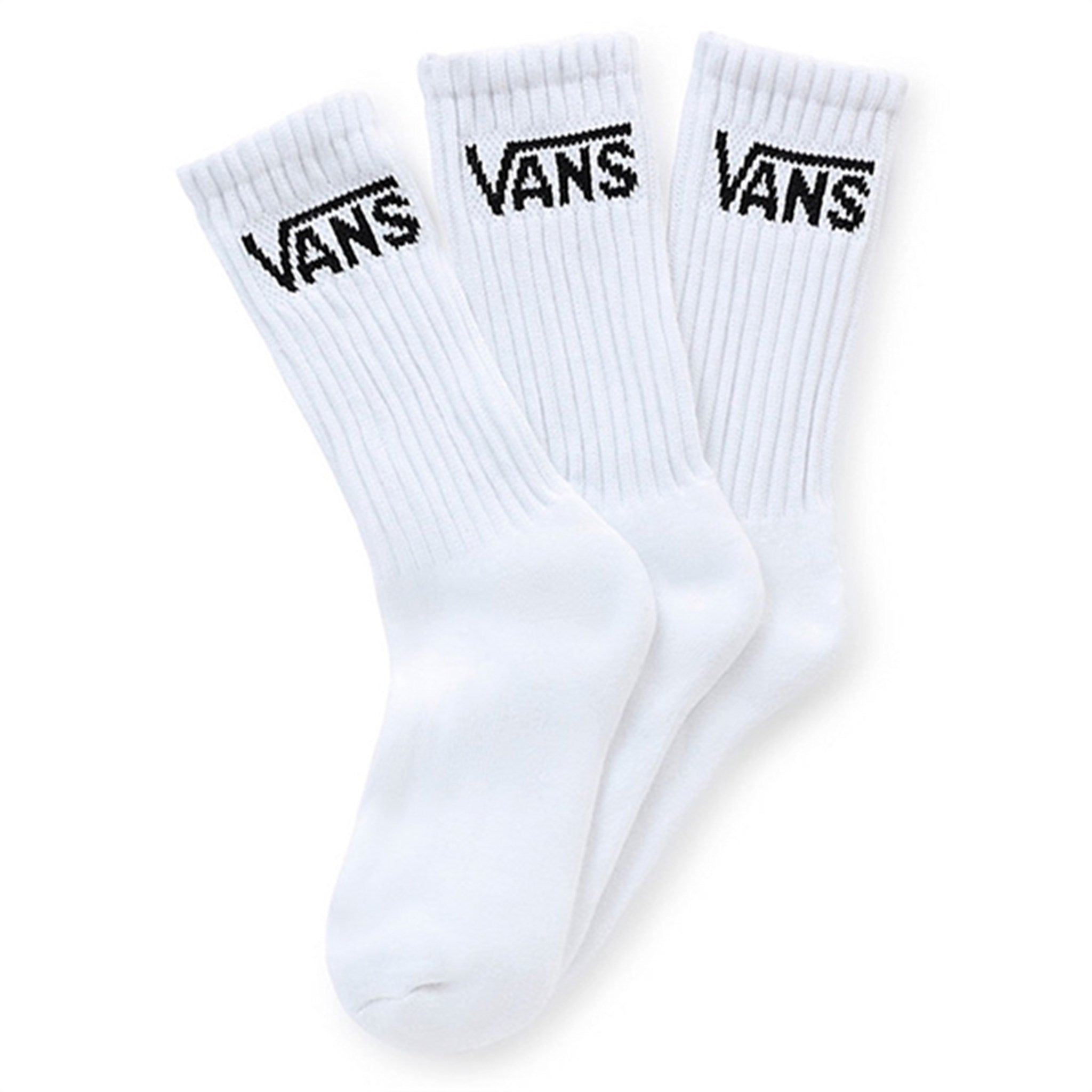 VANS By Classic Crew Youth Sokker 3-Pakning White