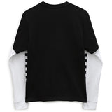 VANS By Long Check Twofer T-Shirt Black/Black