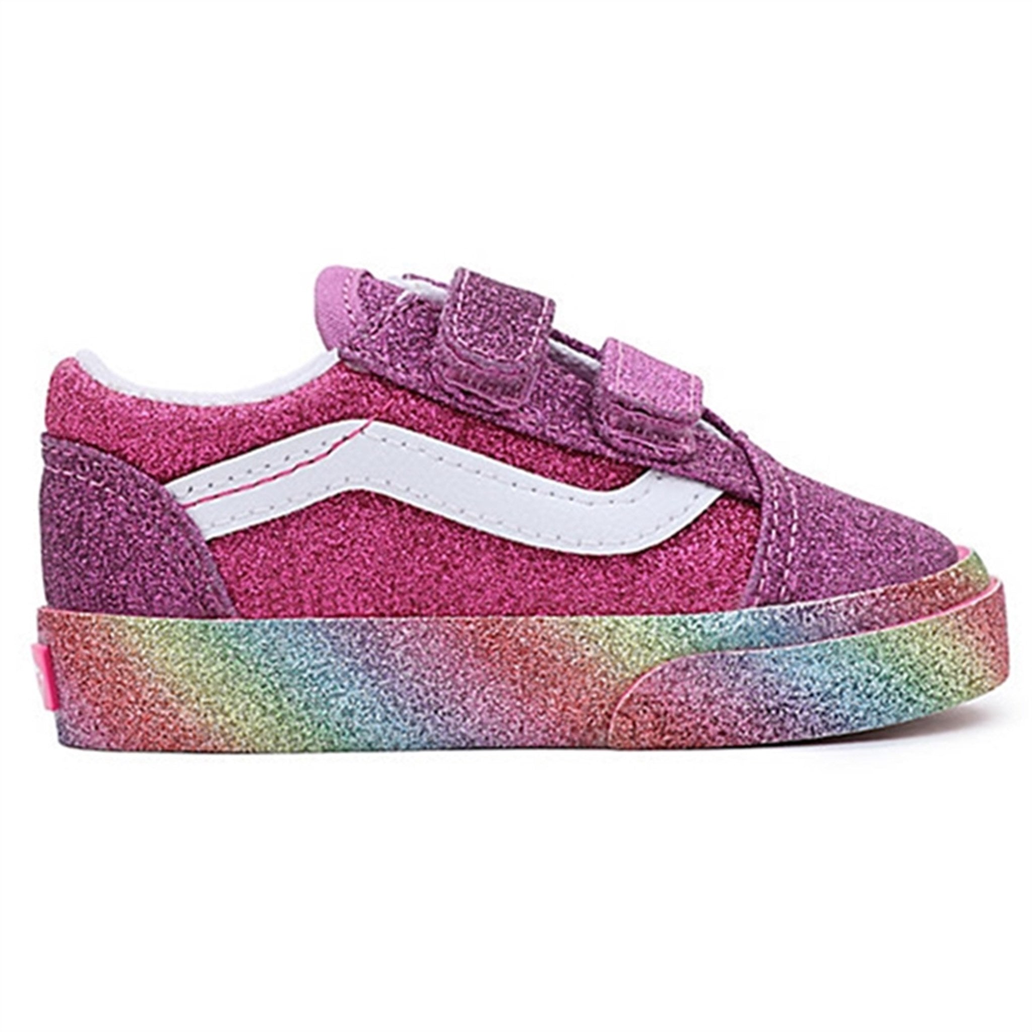 VANS TD Old Skool V Sneakers Glitter Rainglow Pink/Multi 3