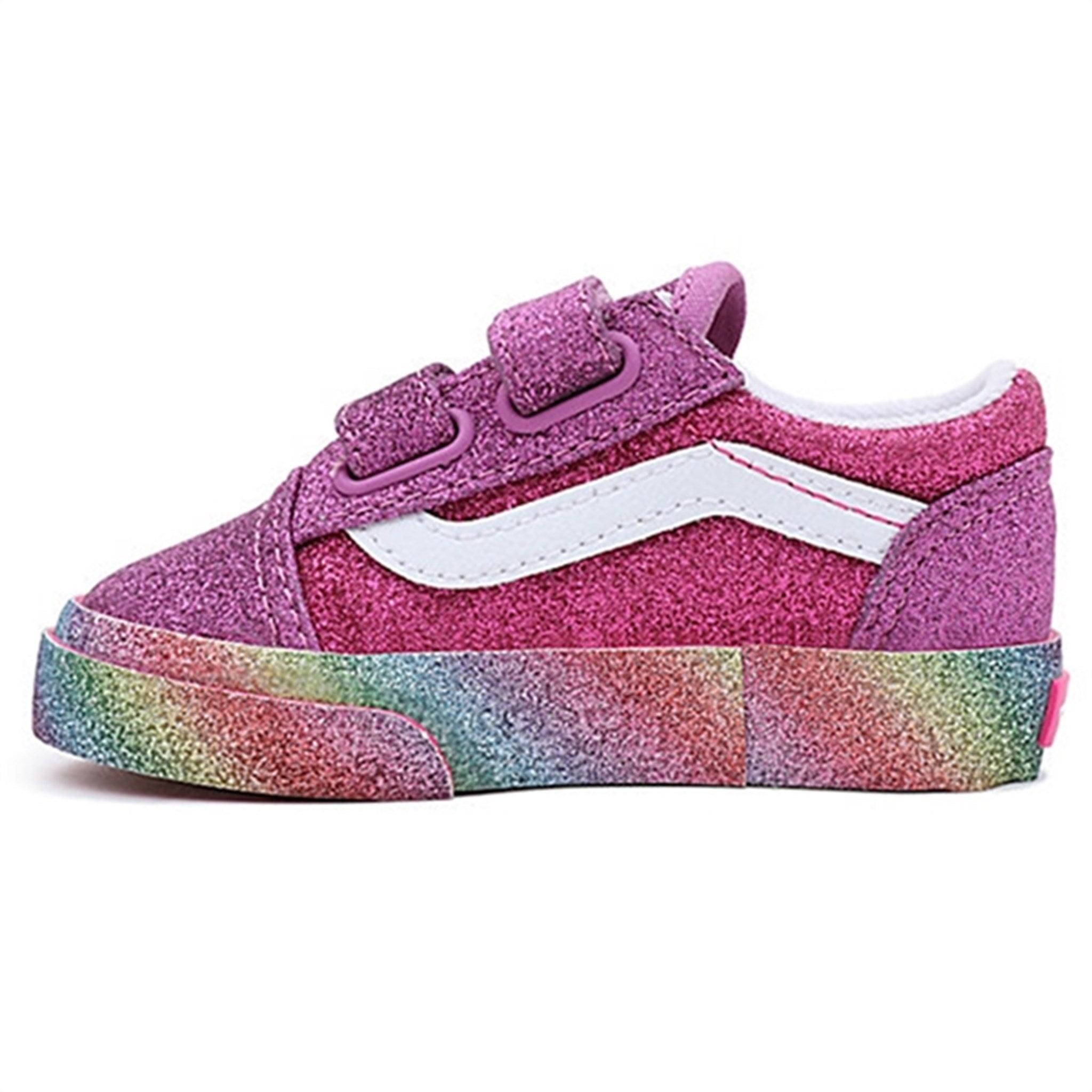 VANS TD Old Skool V Sneakers Glitter Rainglow Pink/Multi 4