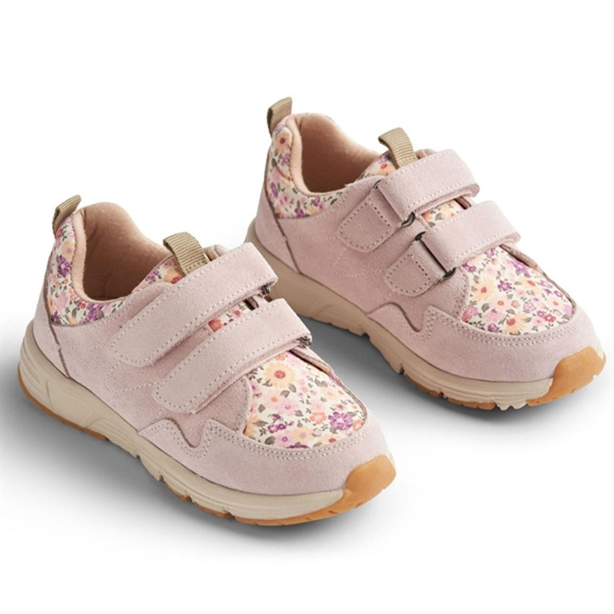 Wheat Sneaker Double Borrelås Toney Print Rose Ballet