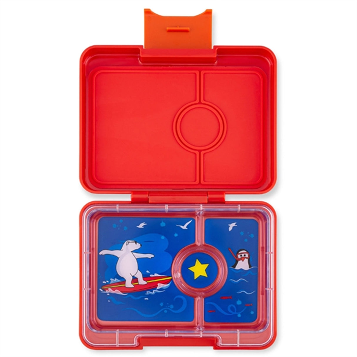 Yumbox Snack 3 Rum Madkasse Roar Red / Polar Bear Tray