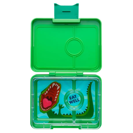 Yumbox Snack 3 Sections Lunchbox Jurassic Green/Dinosaur