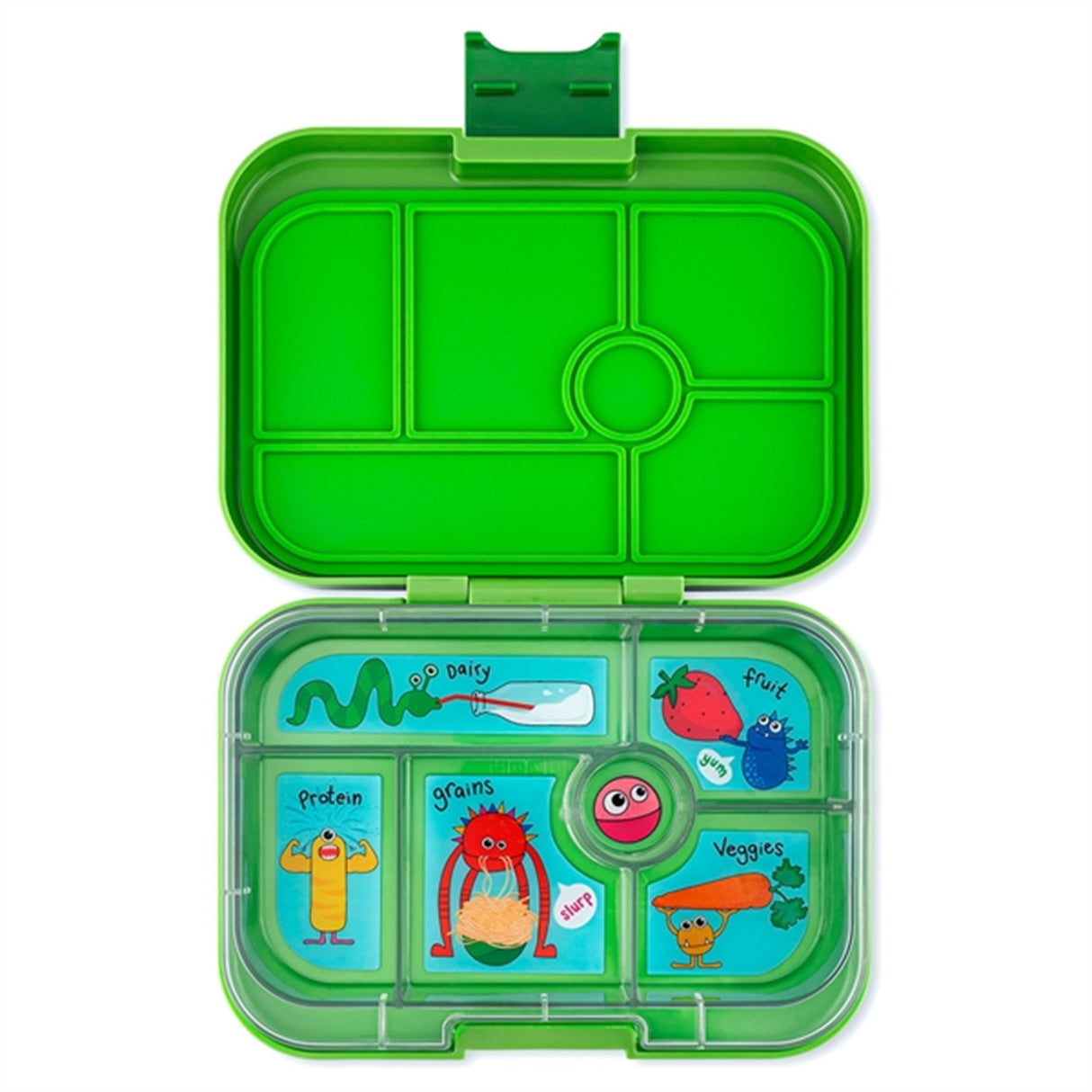 Yumbox Original 6 Rum Matboks Matcha Green Funny Monsters